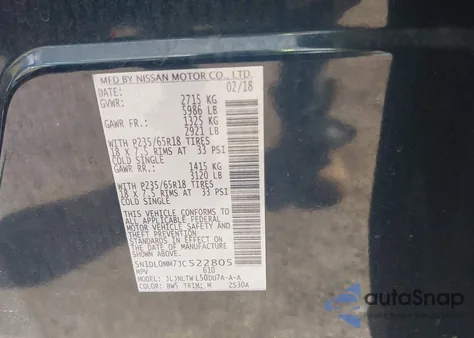 2018 Infiniti Qx60 z USA, uszkodzony, nr VIN 5N1DL0MM7JC522805